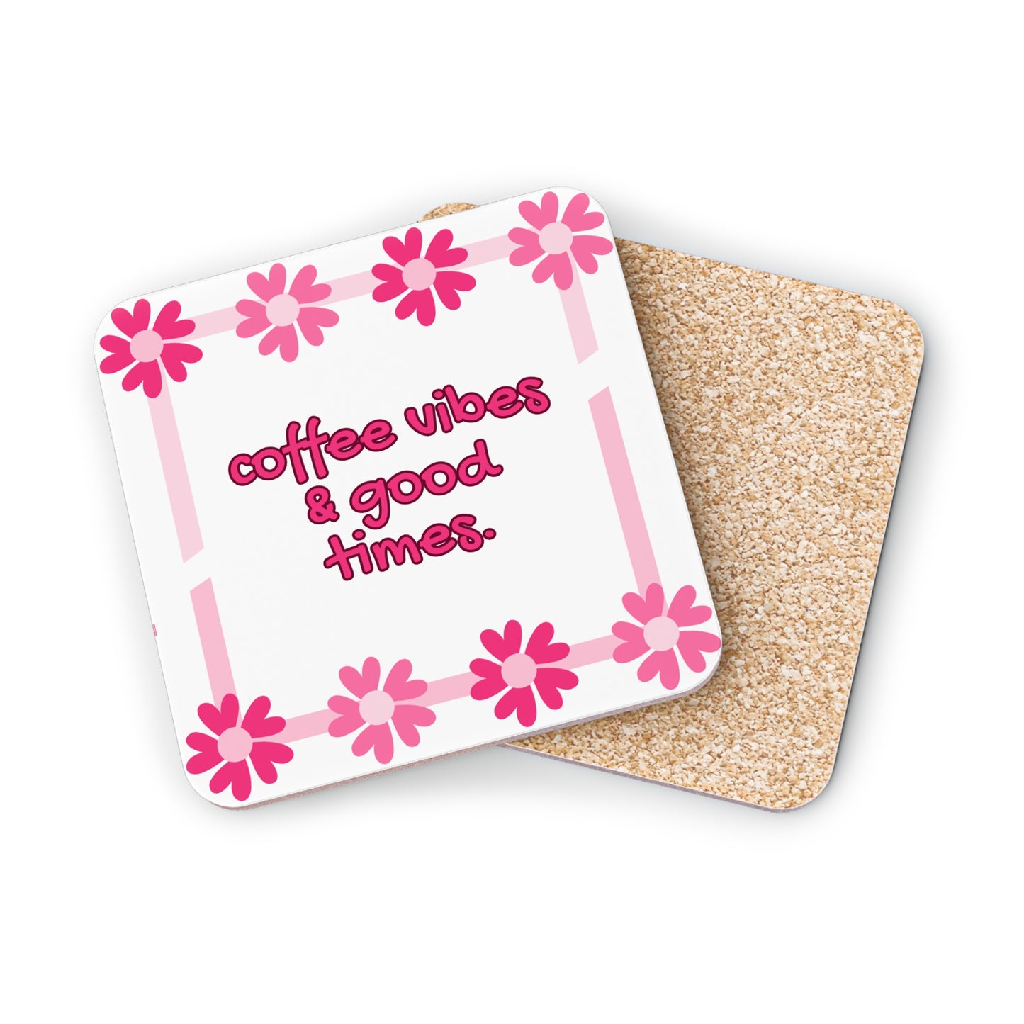 Coffee Vibes Coasters - Fun Floral Drink Accessories