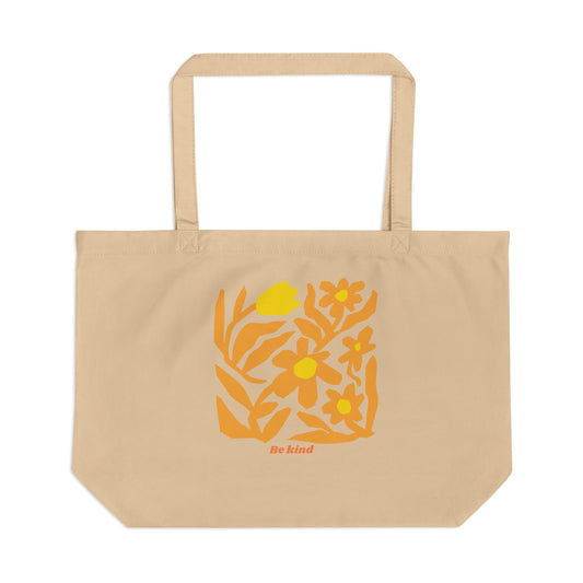 Be Kind Floral Eco Tote - Sustainable Shopping Bag for Everyday Use