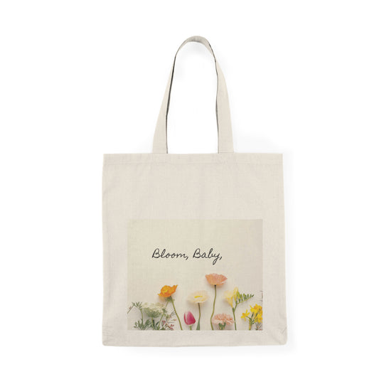 Bloom, Baby - Natural Floral Tote Bag for Everyday Use